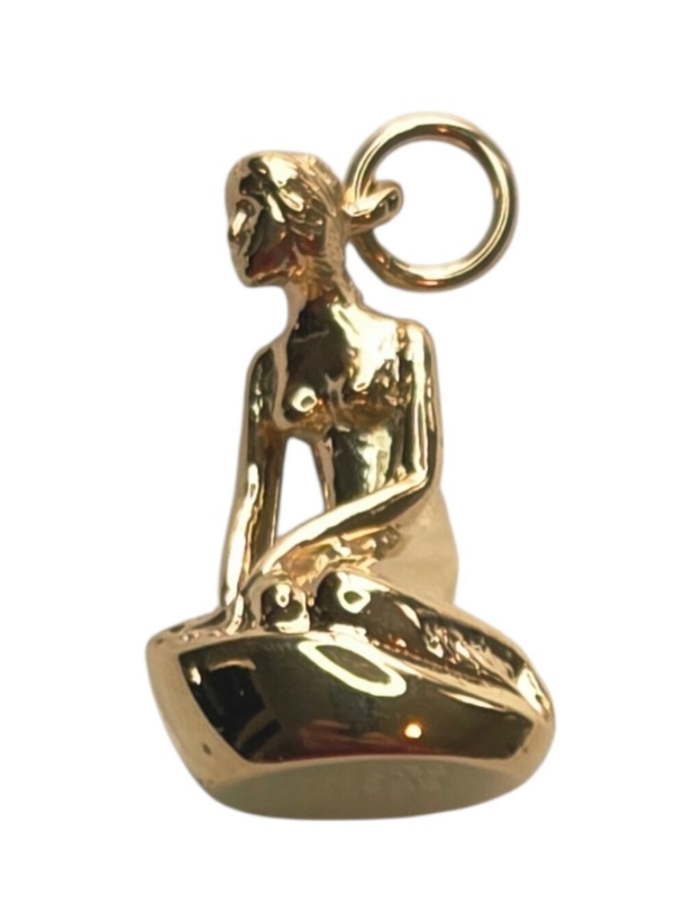 14K Yellow Gold Vintage Denmark "Little Mermaid" Charm #25217